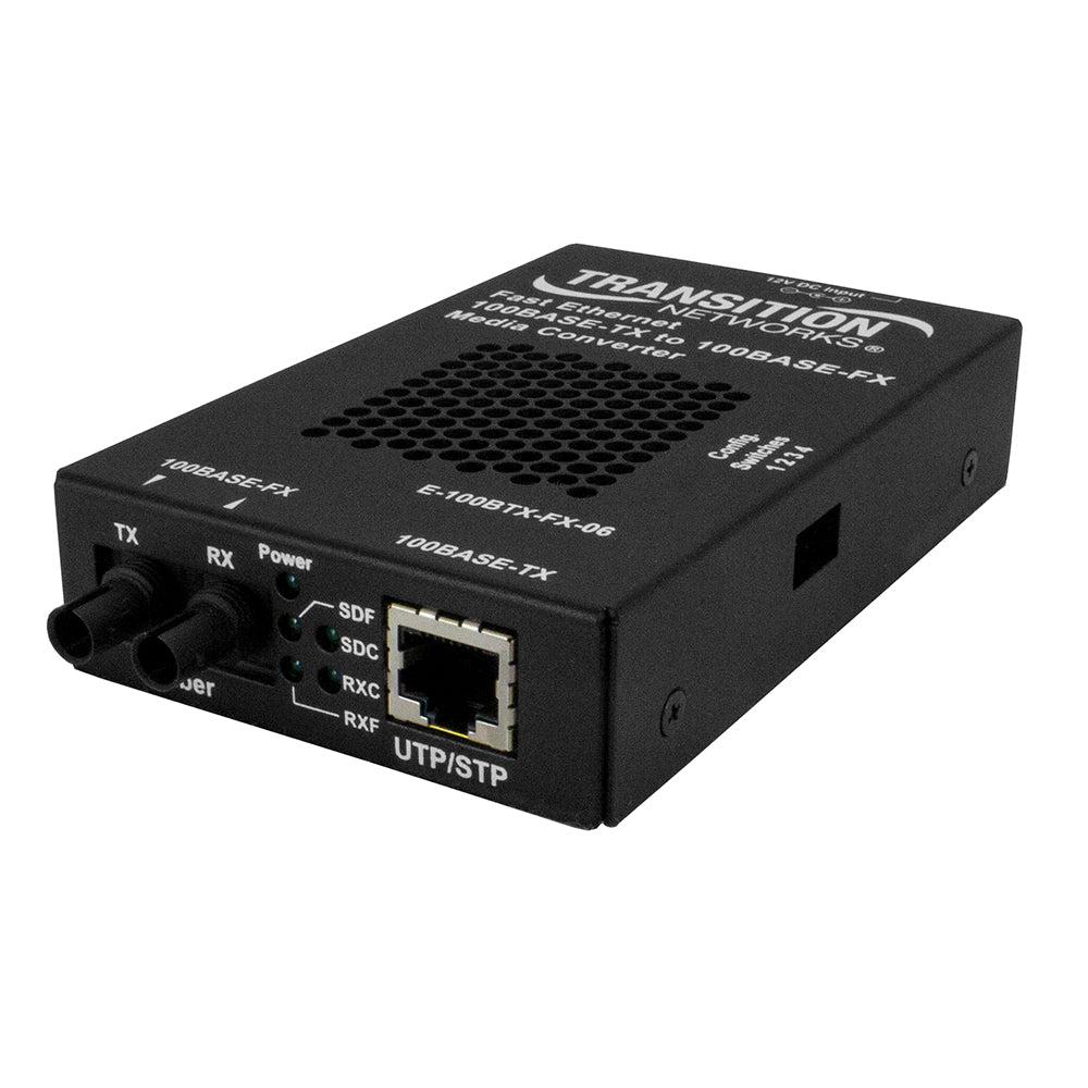 Lantronix E100BTXFX06SMNA | 100base-t Rj-45 To 100base-fx Sm Sc 20km