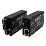 Lantronix M/ETXFX01SCNA | Mini Fast Ethernet Media Converter, Port One: 100base-tx (rj45) [100 M/328 Ft.], Port Two: 100base-fx 1300 Nm Multimode (sc) [2 Km/1.2 Mi.]