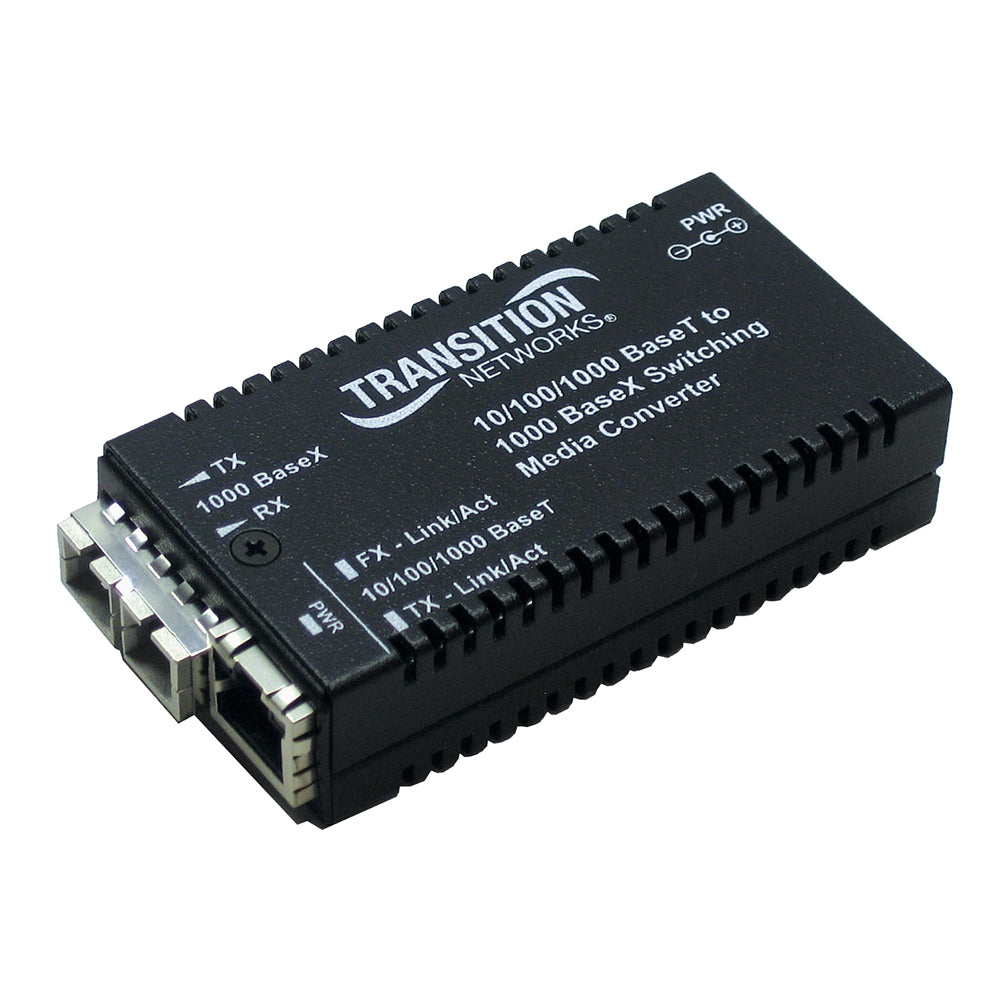 Lantronix M/GE-PSW-SX01ST | 10/100/1000base-t To 1000base-sx 850nm (st) Multimode Mini Media Converter