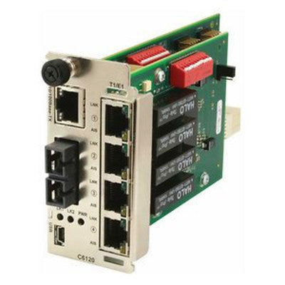 Lantronix C6120-1040 | Ion T1/e1/j1 Network Interface Device Module, 1 Sfp Port (empty) To (4) Rj-48 [1.5 Km/0.9 Mi.] Plus 10/100base-tx (rj-45) [100m]