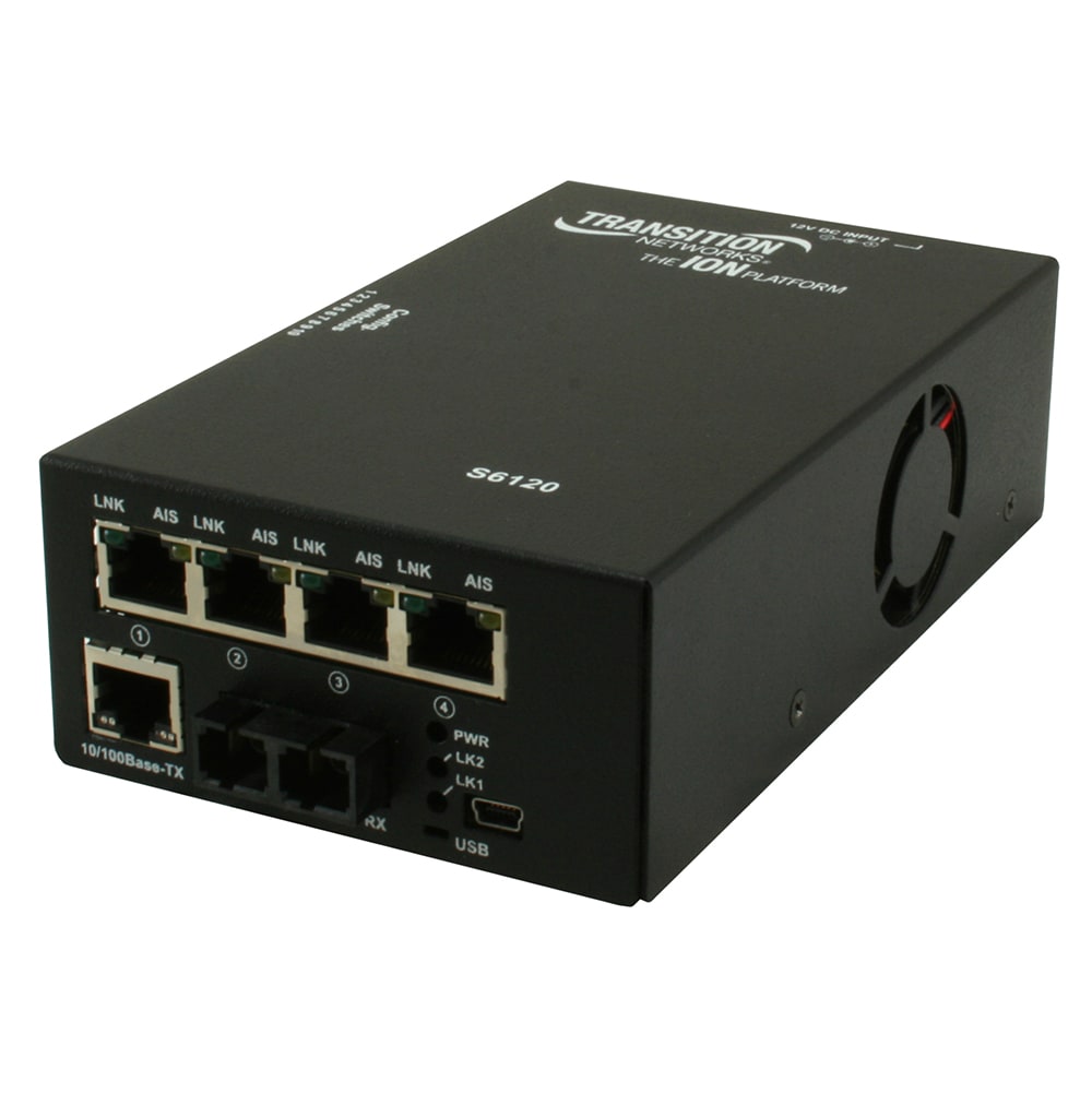 Lantronix S6120-1013-BR | S6120 Series Ion 4xt1/e1/j1 Copper To Fiber Network Interface Device With Ethernet, Port One: 1300 Nm Multimode (sc) [2 Km/1.2 Mi], Port Two: (4) Rj48 [1.5 Km/0.9 Mi] Plus 10/100base-tx (rj45) [100 M], Br