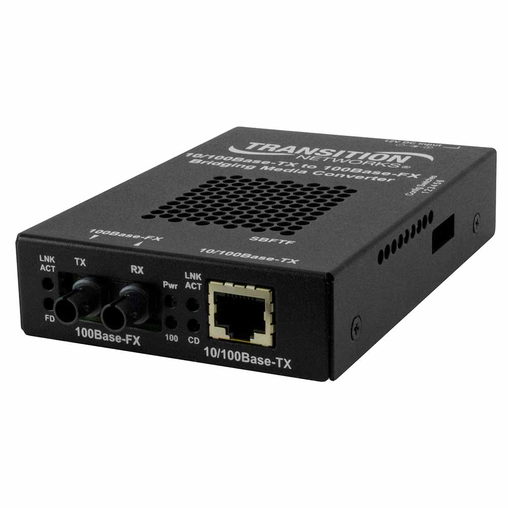 Lantronix SBFTF1013105NA | 10/100 Bridging Stand-alone Media Converters 10/100base-tx (rj45) [100 M/328 Ft.] To 100base-fx 1300 Nm Multimode (sc) [2 Km/1.2 Miles]