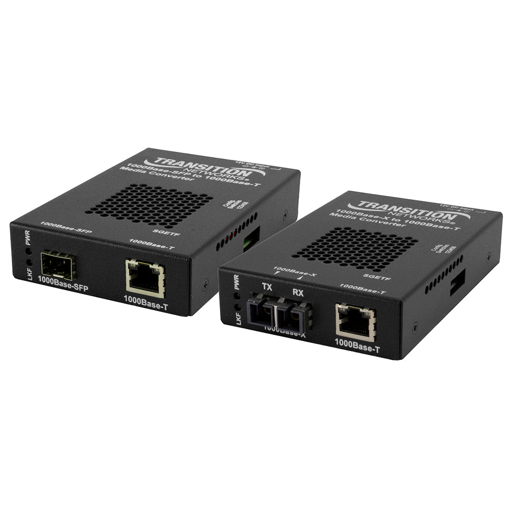 Lantronix SGETF1013110NA | Gigabit Ethernet Stand-alone Media Converters 1000base-t (rj45) [100 M/328 Ft.] To 1000base-sx 850 Nm Multimode (sc) [62.5/125µm: 220 M/722 Ft.; 50/125µm: 550 M/1804 Ft.]