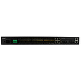 Lantronix SM24DP4XA-EU | Managed Fiber Aggregation Switch, 20-port 100/1000 Sfp, 4 Sfp/rj Combo, 4 1g/10g Sfp+