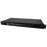 Lantronix SM24DP4XA-SA | Managed Fiber Aggregation Switch, 20-port 100/1000 Sfp, 4 Sfp/rj Combo, 4 1g/10g Sfp+