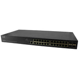 Lantronix SM24TAT4XB-SA | 24-port Gigabit Poe+ With (4) 1g/10g Sfp+, 370 Watt