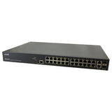 Lantronix SM24TBT2DPA2XPS | Managed Poe++ Switch, 24-port 10/100/1000base-t Poe++ And 2 100/1000 Sfp/rj-45 Combo Port, Dual Power Supply Modulars