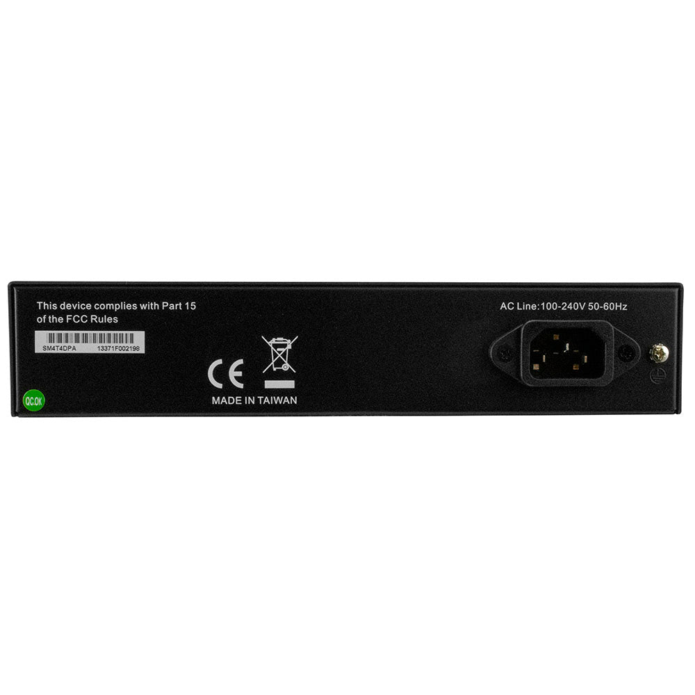 Lantronix SM4T4DPA-LA | Layer 2 Managed Switch, Port One: (4) 10/100/1000base-t, Port Two: (4) 100/1000base-x Sfp Slots, La