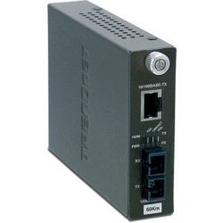 Trendnet TFC-110S60I | Intelligent 10/100Base-TX to 100Base-FX Single-mode SC Fiber Converter