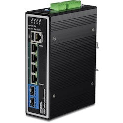 Trendnet TI-BG62I | 6-port Industrial Gigabit L2+ Managed PoE++ Din-rail Switch