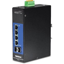 Trendnet TI-G642I | 6-Port Industrial Gigabit L2 Managed Din-Rail Switch