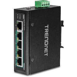 Trendnet TI-PG50 | 5-Port Industrial Gigabit PoE+ DIN-Rail Switch