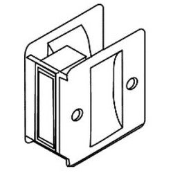 Trimco 1064 605 | Pocket Door Pull, Passage, 2-1/2" Length x 2-3/4" Height, Polished Brass
