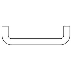 Trimco 1194E-3 613 | Pull Plate Grip, 10" Center to Center, 3/4" Diameter, Dark Oxidized Satin Oil Rubbed Bronze
