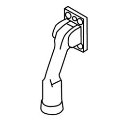 Trimco 1221-4 628 | Door Holder, Kick Down, 4" Height, Cast Bronze/Brass/Aluminum, Clear Anodized Aluminum