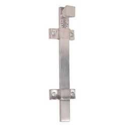 Trimco 3923.626 | Surface Bolt, Heavy Duty, 12" Length x 2" Width, Solid Stainless Steel/Steel/Bronze/Brass, Satin Chrome Plated