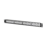 Tripp-Lite N062-048-KJ | 48-Port 1U Rack-Mount Unshielded Blank Keystone/Multimedia Patch Panel, RJ45 Ethernet, USB, HDMI, Cat5e/6, TAA