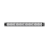 Tripp-Lite N062-048-KJ | 48-Port 1U Rack-Mount Unshielded Blank Keystone/Multimedia Patch Panel, RJ45 Ethernet, USB, HDMI, Cat5e/6, TAA