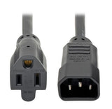 Tripp-Lite P002-001-13A | Power Adapter Cord, C14 to 5-15R, 125V, 13A - 1ft