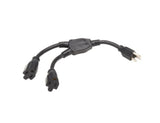 Tripp-Lite P024-001-2 | Extension Cord Y Splitter, NEMA 5-15P to 2x NEMA 5-15R - Heavy Duty, 15A, 120V, 14 AWG, 1 ft. (0.3 m), Black