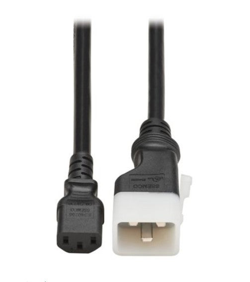 Tripp-Lite P032-E02 | PDU Power Cord, C13 to P-Lock Lite C20 - 15A, 100-250V, 14 AWG, 2 ft. (0.6 m), Black