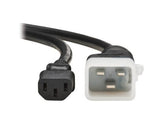 Tripp-Lite P032-E04 | PDU Power Cord, C13 to P-Lock Lite C20 - 15A, 100-250V, 14 AWG, 4 ft. (1.2 m), Black