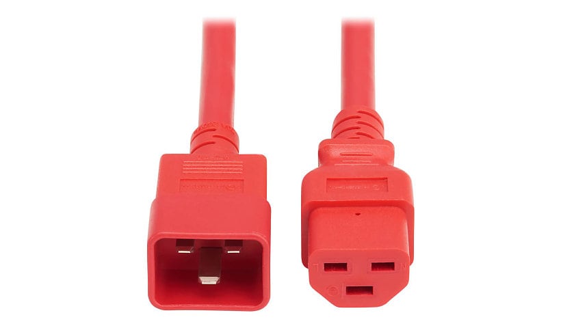 Tripp-Lite P035-003-ARD | Power Cord C20 to C21 Heavy-Duty 20A 250V 12 AWG 3 ft. (0.9 m) Red