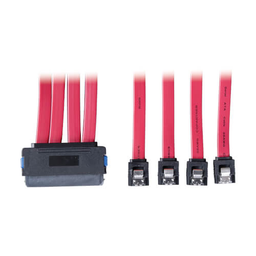 Tripp-Lite S502-01M | Internal SAS Cable, 4-in-1 32 Pin (SFF-8484) to 4 x 7 pin Cable, 1M (3.28 ft.)