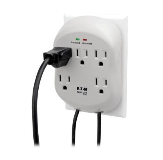 Tripp-Lite SK5TEL-0 | 5-Outlet Surge Protector, Direct Plug-In, 1225 Joules, 1-Line RJ11 Protection