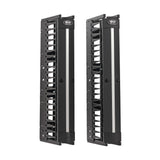 Tripp-Lite SRCABLEVRT6HD | High-Capacity Vertical Cable Manager Deep Double Finger Duct with Cover, Single Sided, 6 in. Wide, Black, 7 ft. (2.2 m)