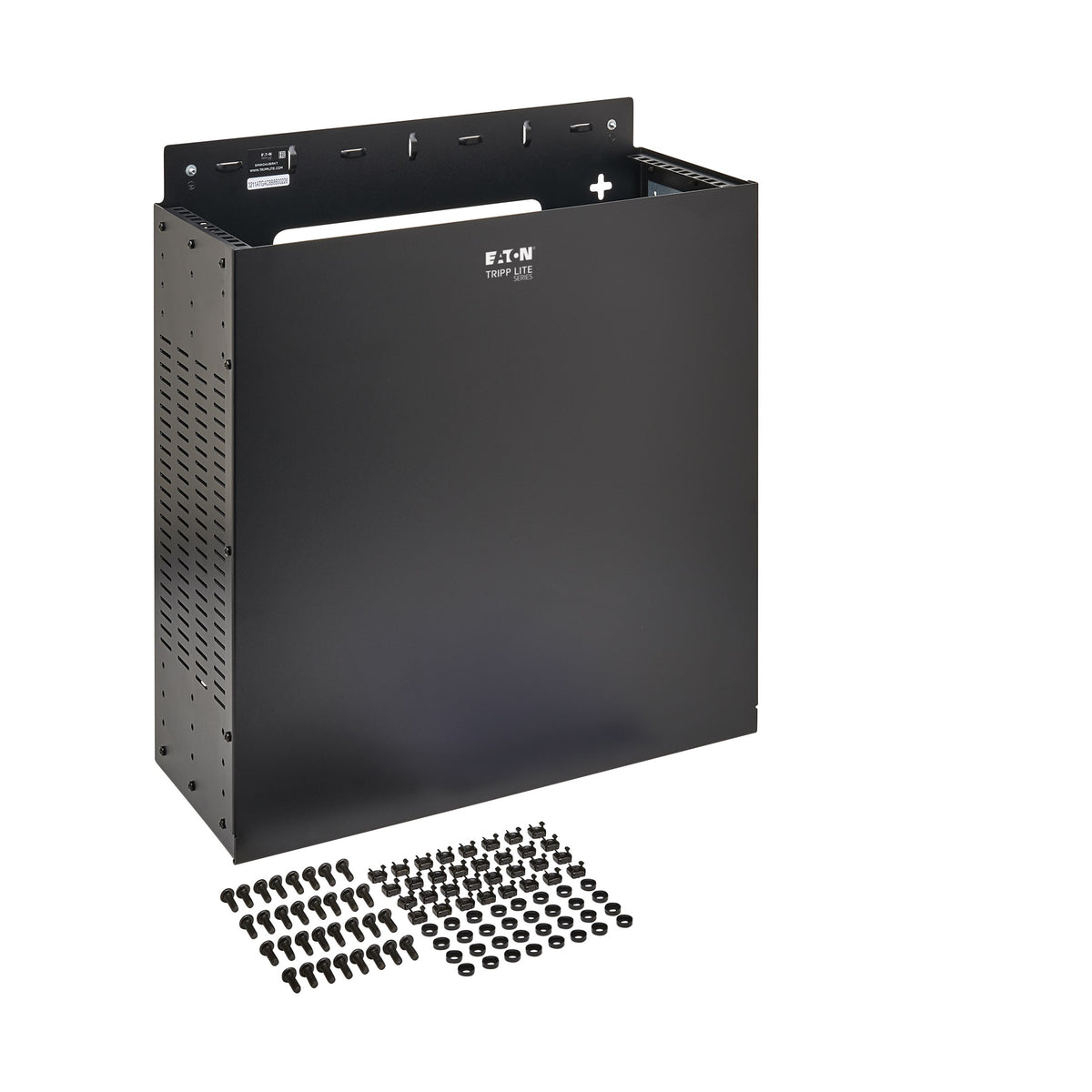 Tripp-Lite SRWO4UBRKT | Tripp Lite series SmartRack 4U Low-Profile Vertical-Mount Vented Wall-Mount Mini Rack Enclosure, Black