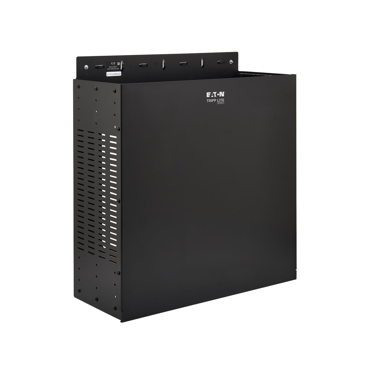 Tripp-Lite SRWO4UBRKT | Tripp Lite series SmartRack 4U Low-Profile Vertical-Mount Vented Wall-Mount Mini Rack Enclosure, Black