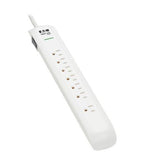Tripp-Lite TLP76 | 7-Outlet Surge Protector - 5-15R Outlets, 1500 Joules, 6 ft. (1.8 m) Cord, White
