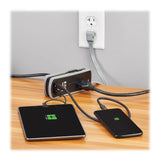 Tripp-Lite TRAVELER3USBC | 2-Outlet Travel-Size Surge Protector - 5-15R Outlets, USB-C and USB-A Ports, 5-15P Input, Black