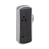 Tripp-Lite TRAVELER3USBC | 2-Outlet Travel-Size Surge Protector - 5-15R Outlets, USB-C and USB-A Ports, 5-15P Input, Black