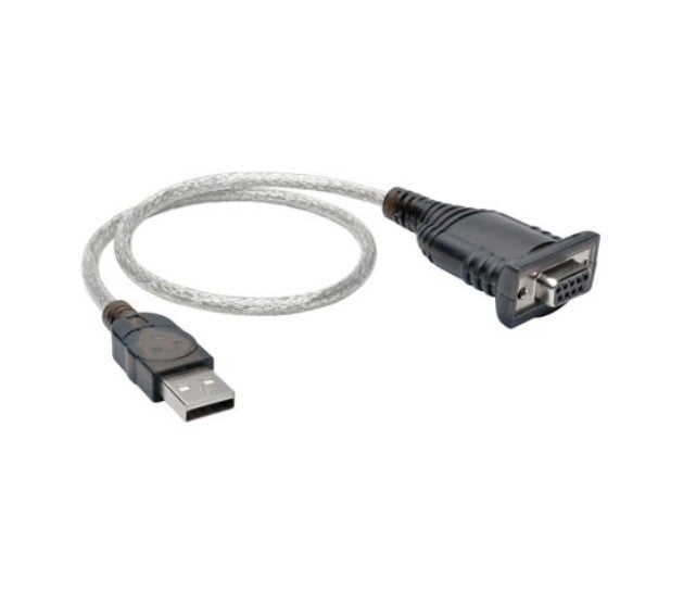 Tripp-Lite U209-18N-NULL | USB to Null Modem Serial FTDI Adapter Cable with COM Retention (USB-A to DB9 M/F), 18-in. (45.72 cm)