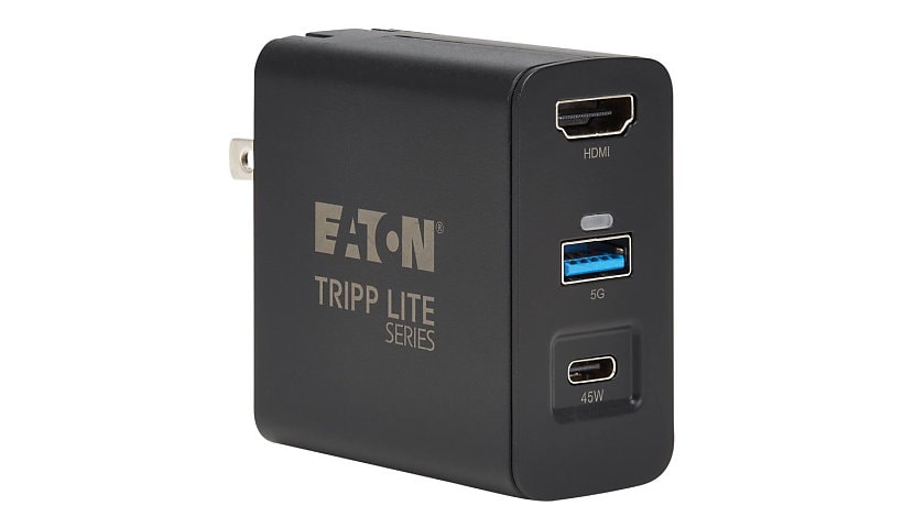 Tripp-Lite U442-DOCK30 | Travel-Sized USB-C Dock and Charger 4K HDMI USB 3.2 Gen 1 45W PD Charging