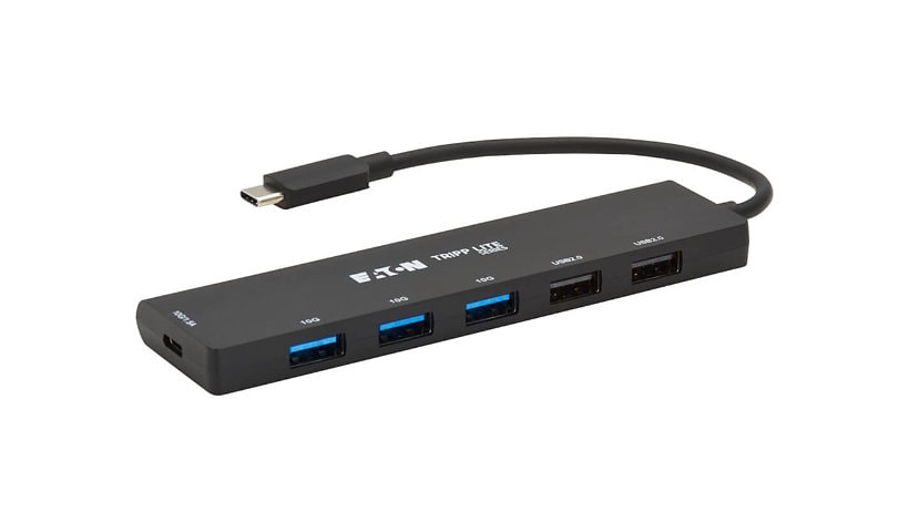 Tripp-Lite U460-006-5A1C | Slim USB Hub 6-Port 10Gbps & USB-A 2.0 Hub Ports USB-C Connector with USB-A Adapter