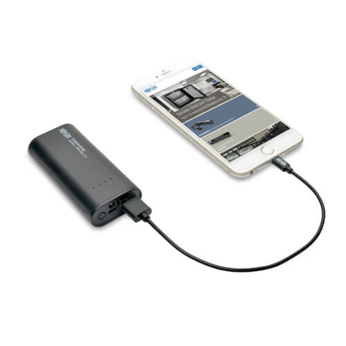Tripp-Lite UPB-05K2-1U | Portable Charger - USB-A, 5200mAh Power Bank, Lithium-Ion, LED Flashlight, Black