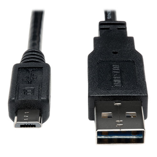 Tripp-Lite UR050-006-24G | Universal Reversible USB 2.0 Cable, 28/24AWG (Reversible A to 5Pin Micro B M/M), 6 ft. (1.83 m)