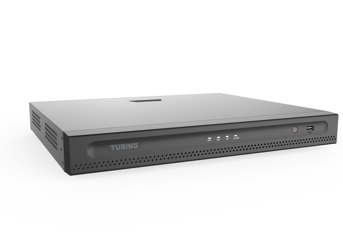 Turing Video TR-MRP082G2-B | 8-Channel Network Video Recorder (NVR), 16?TB Included Storage, Up to 16?TB Max Storage