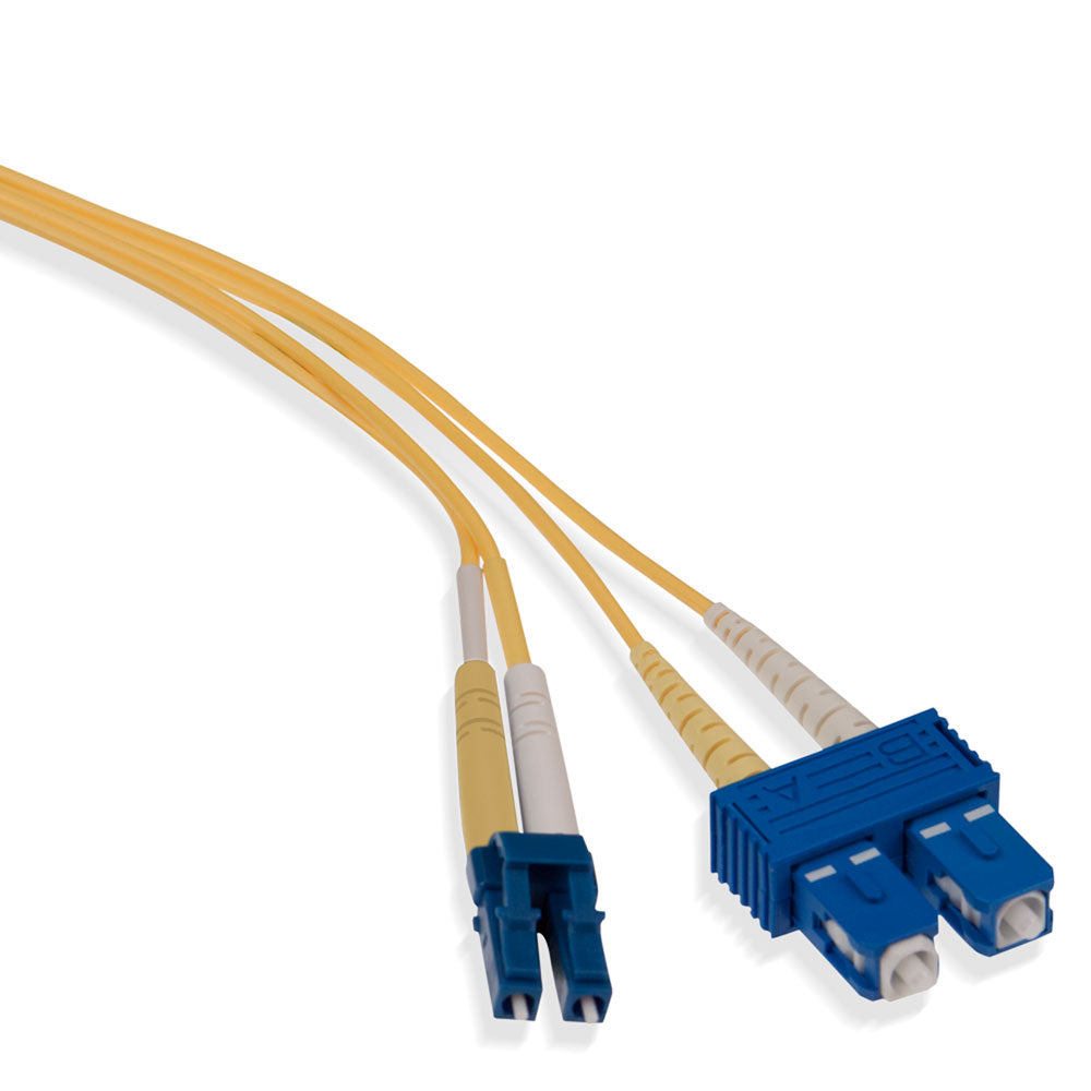 Leviton UPDCL-S10 | Economy Patch Cord, 9/125 um Single-Mode OS2, OFNR Duplex, SC-LC, 10m