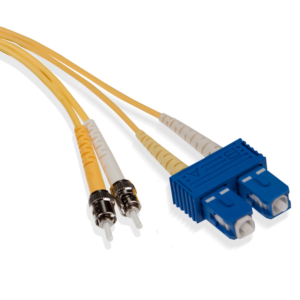 Leviton UPDCT-S01 | Economy Patch Cord, 9/125 um Single-Mode OS2, OFNR Duplex, SC-ST, 1m