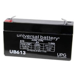 Universal Battery D5731 | Lead Acid Battery, Sealed, 6 Volt, 1.3 Amp-Hr, with F1 Terminal