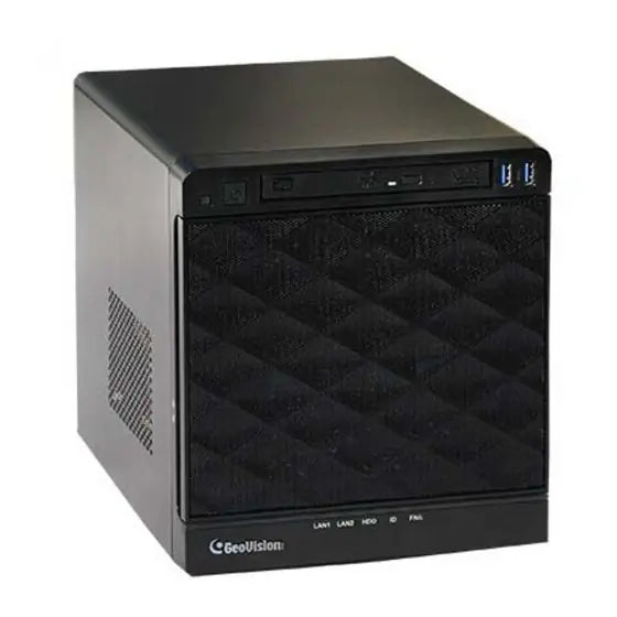 Usa Vision Systems 94-NC7AI-016 | UVS AI Guard NVR Cube HotSwap System 4-Bay NVR Intel i7 Processor 16GB RAM 256GB SSD 16 Camera Maximum with GV-AI Guard Analytics Software - No HDD