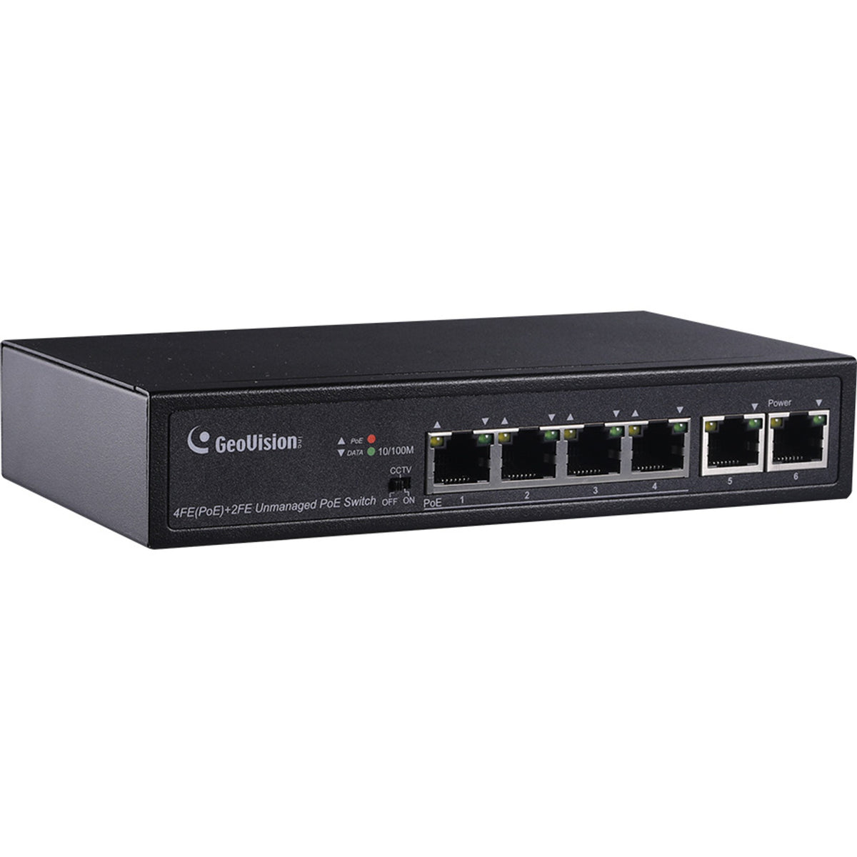 Usa Vision Systems GV-APOE0400 | 6-Port 10/100M PoE+ Fast Ethernet Switch with 4 PS