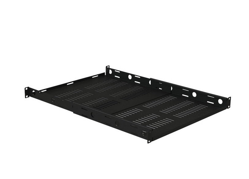 Video Mount Products ER-S1U4P | Monitor 1U Vented 4 Post Rack Shelf