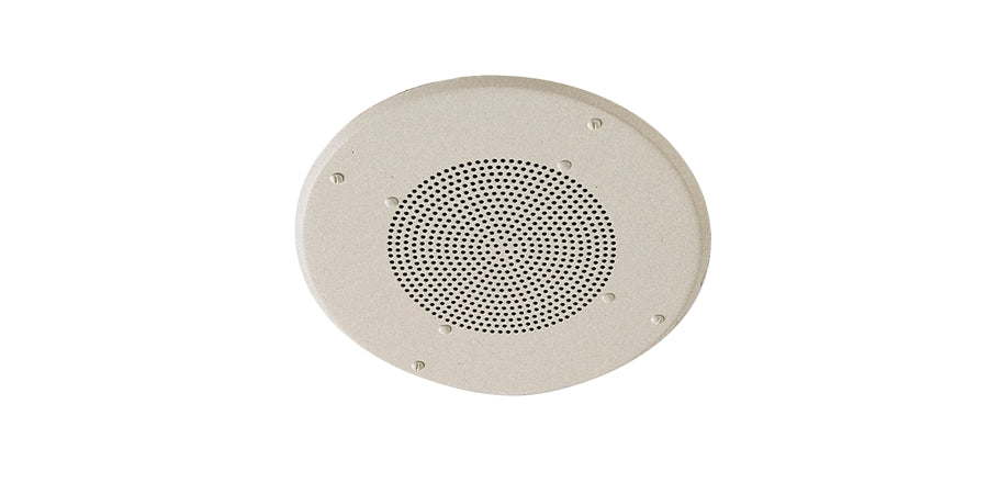 Valcom S-500 | Ceiling Speaker Assembly, 25/70 V, 8 Ohm, 5 W, Indoor, One Way Paging, Talkback Speaker, White, Flush Mount