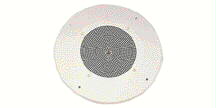 Valcom V-1020C | Round Ceiling Speaker, -24 VDC, > 600 Ohm, 1 W, Indoor, Analog, One Way Paging, Angled Speaker, White, Steel