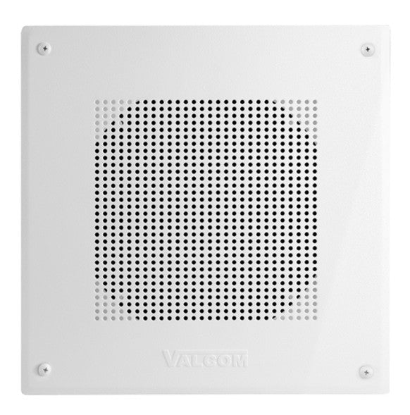 Valcom V-1921 | Square Wall or Ceiling Speaker, Square Hole Pattern, One-Way
